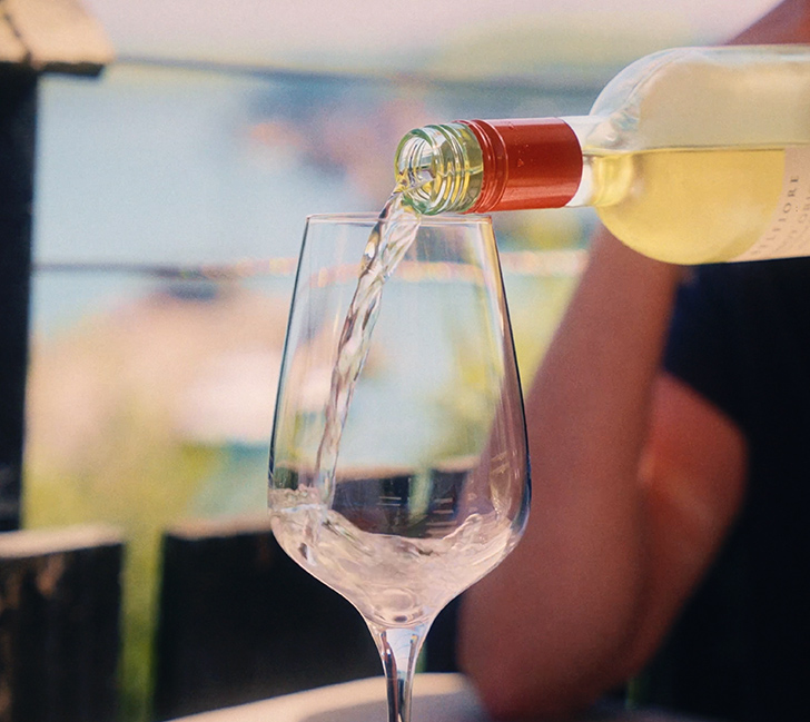 Locally produced wine