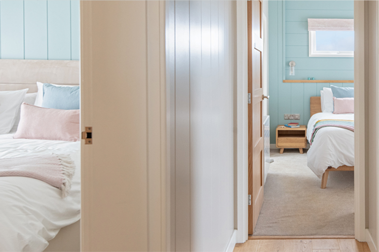 Hallway leading to the beautifully appointed master bedroom in The Sandpiper.